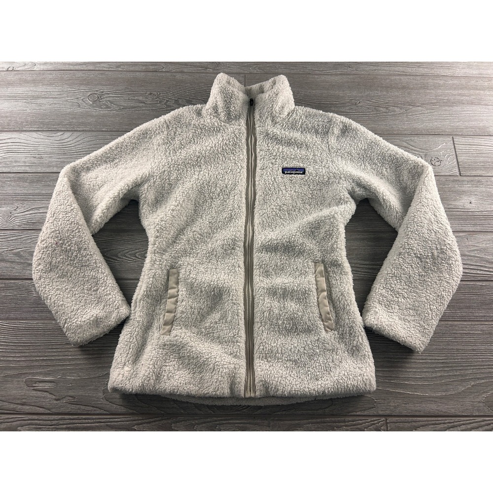 Patagonia Los Gatos Full Zip Fleece Jacket Cream White XS 25195 Sherpa Shag